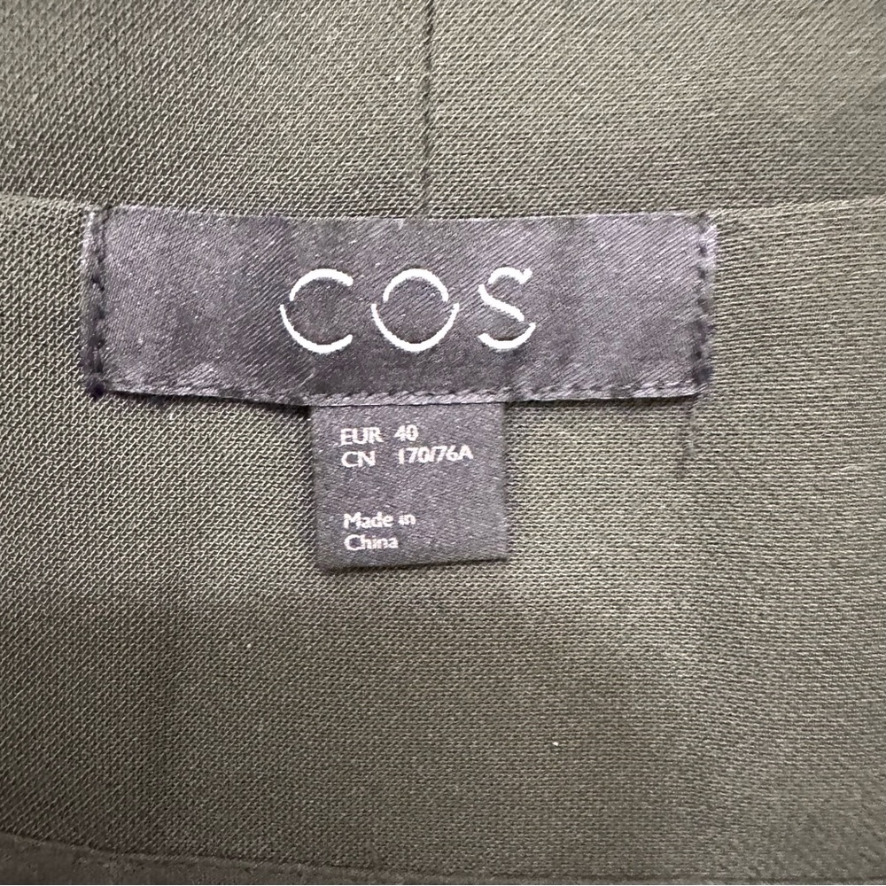 COS Trouser Women’s Relaxing fit High-Waisted wide-Leg cropped tie front size L - Picture 10 of 13